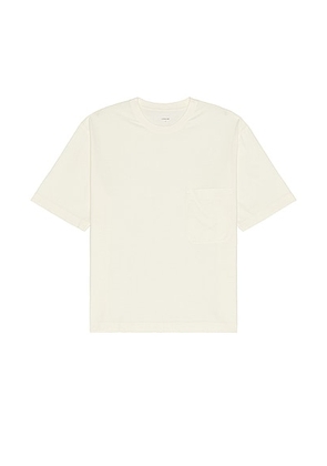 Lemaire Short Sleeve T-shirt in Light Vanilla - Cream. Size XL/1X (also in L).