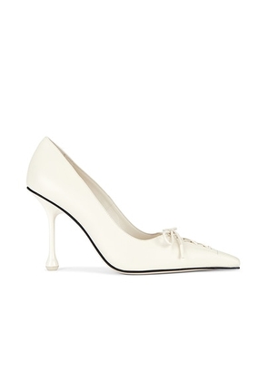 Jimmy Choo Scarlett Nappa Leather 95 Heel in Latte - Cream. Size 35.5 (also in 36, 37.5, 39.5).