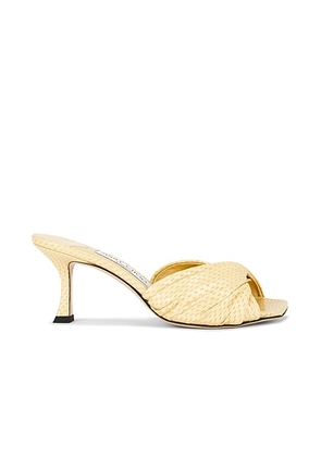 Jimmy Choo Skye Twist 70 Mule in Corn - Yellow. Size 36 (also in 36.5, 38.5, 39, 39.5, 41).