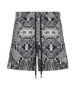 Moncler Swim Short in Black - Black. Size M (also in L, S).