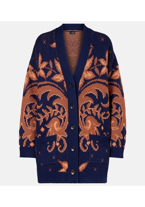 Etro Jacquard wool cardigan