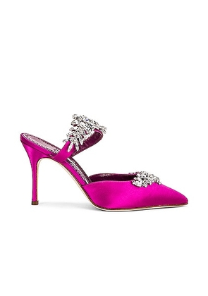 Manolo Blahnik Lurum 90 Heel in Bright Purple - Purple. Size 35 (also in 34.5, 35.5, 36, 37, 39.5).