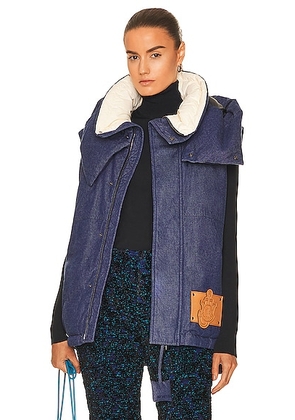 Moncler Genius 1 Moncler JW Anderson Dalby Denim Vest in Blue - Denim-Dark. Size 00/XXS (also in 0/XS).