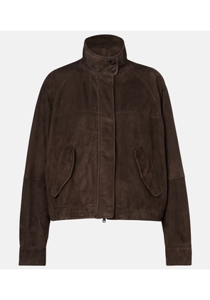 Brunello Cucinelli Suede bomber jacket