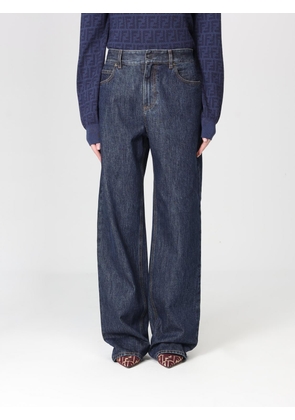 Jeans FENDI Woman color Denim