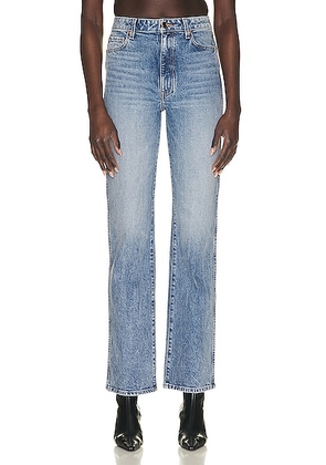 KHAITE Danielle Straight Leg in Bryce Stretch - Blue. Size 24 (also in 26, 30).