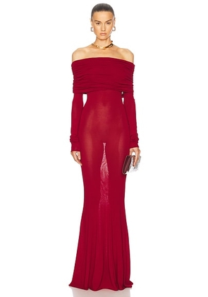 LPA Marren Maxi Knit Dress in Red - Red. Size S (also in L, M, XS, XXS).