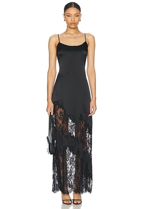 L'AGENCE Silvana Lace Gown in Black - Black. Size 00 (also in 2).