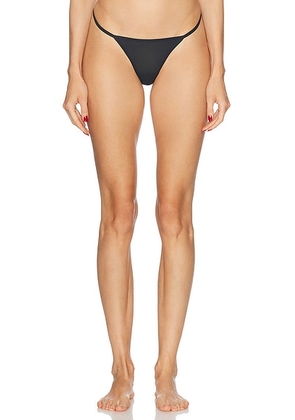 Negative Underwear Sieve String Thong in Black - Black. Size L (also in M, S).