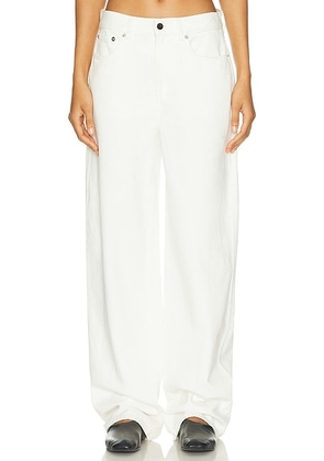 Loulou de Saison Samur Straight Leg Jeans in Ivory - White. Size 29 (also in ).