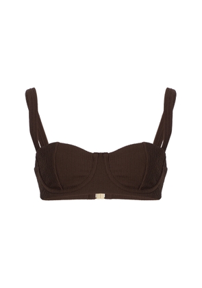 Zulu & Zephyr Textured Balconette Bikini Top - Moda Operandi