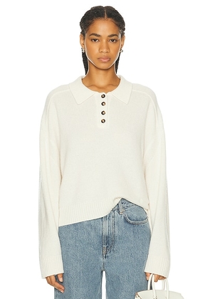 Loulou de Saison Homere Cashmere Sweater in Ivory - Ivory. Size XL (also in ).
