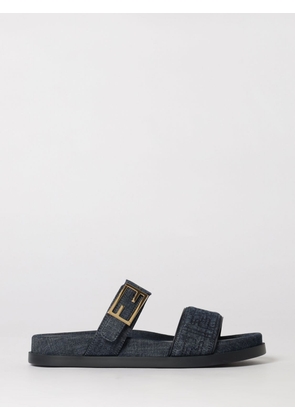 Heeled Sandal FENDI Woman color Blue