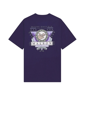 Malbon Golf Moose Pocket Tee in Navy - Blue. Size S (also in ).