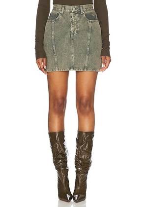 Moschino Jeans Denim Mini Skirt in Multi Grey - Charcoal. Size 26 (also in 25, 27, 30).