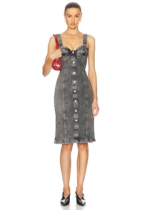 Moschino Jeans Denim Dress in Multi Grey - Grey. Size S (also in M, XS).
