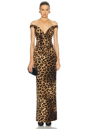 The New Arrivals by Ilkyaz Ozel Shakti Dress in Sauvage - Brown. Size 40 (also in ).