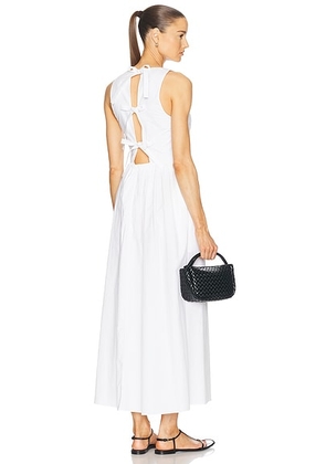 Matteau Tie Back Midi Dress in White - White. Size 2 (also in 1).