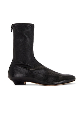 KHAITE Apollo Flat Boot in Black - Black. Size 37.5 (also in 36.5, 38).
