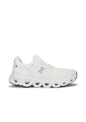 On Cloudswift 4 in White & White - White. Size 10.5 (also in 10, 11, 11.5, 12.5, 8.5, 9.5).