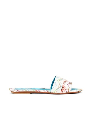 Missoni Gia Slide in Wave Mare - White,Blue. Size 36 (also in 36.5).