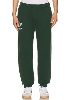 Oyster Tennis Club Sweatpant in Green - Green. Size M (also in S, L, XL/1X).