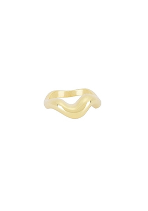 Louis Abel Aurea Polished Ring in 18k Yellow Gold Vermeil - Metallic Gold. Size 50 (also in ).