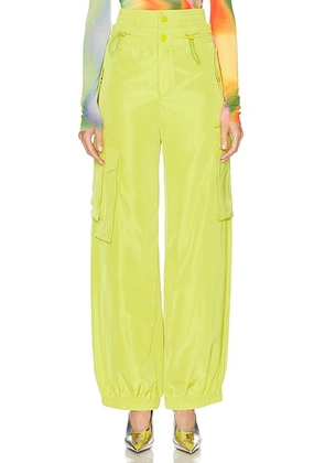 Monse Double Waistband Cargo Pant in Lime - Green. Size 8 (also in ).