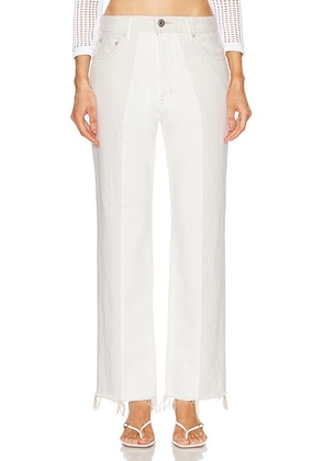 Moussy Vintage Raintrec Straight Jeans in White - White. Size 29 (also in 28, 30, 31, 32).