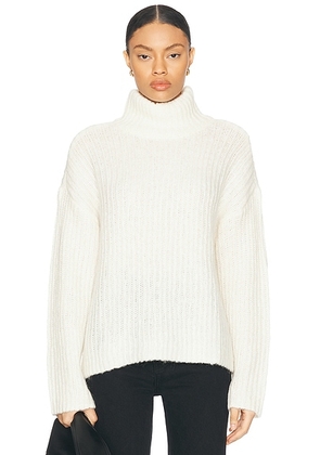 L'Academie by Marianna Troye Turtleneck Sweater in Ivory - Ivory. Size S (also in XS, M, L).