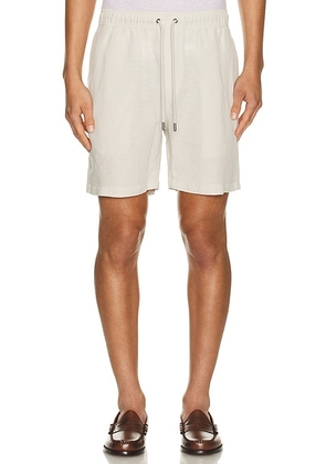 Onia Air Linen Pull On Short 6 Shorts in Stone - Beige. Size M (also in S, L, XL/1X).