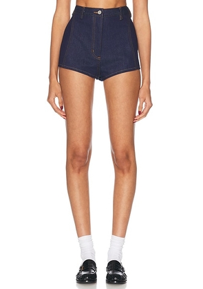 Mimchik Tap Short in Indigo - Denim-Dark. Size 29 (also in 25).