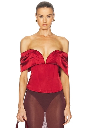 LPA Ilaria Corset Top in Red - Red. Size M (also in L, S, XS, XXS).