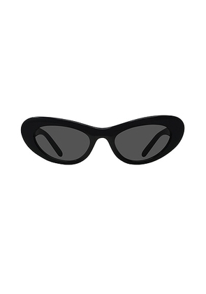 Loewe Slim Sunglasses in Shiny Black & Smoke - Black. Size all.