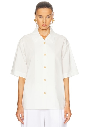 KHAITE Owen Top in White - White. Size 0 (also in 2, 8).