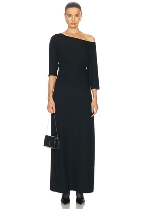 LESET Lauren Off Shoulder Dress in Black - Black. Size L (also in S, XL).