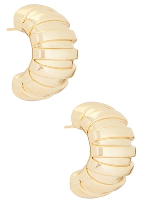 MEGA Large Misstep Earrings in 14k Gold Plated - Metallic Gold. Size all.