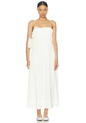 LPA Annalie Midi Dress in White - White. Size S (also in L, M, XS).