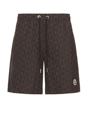 Moncler Swim Short in Black - Black. Size M (also in L).