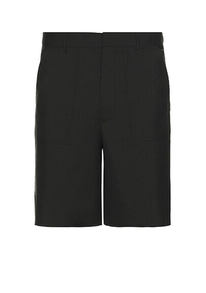 Mimchik Frayed Shorts in Midnight Green - Green. Size 50 (also in 48, 52).