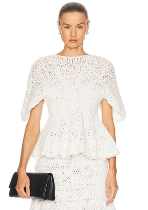 KHAITE Mathilde Top in Glaze - White. Size M (also in XS, S).