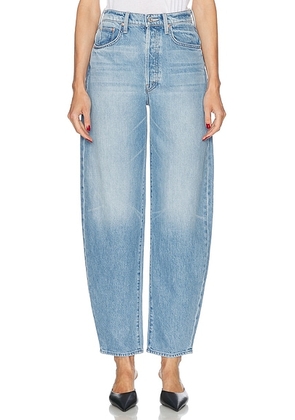 MOTHER The Fangirl Button Skimp Jeans in Funk N' Flair - Blue. Size 26 (also in 25, 30, 33).