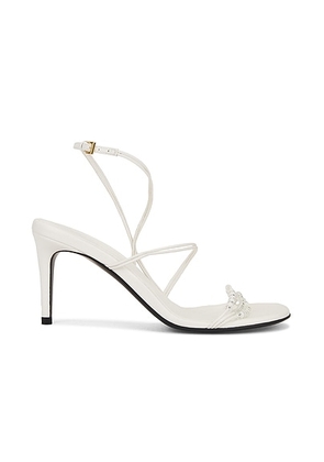 KHAITE Loop 75 Sandal With Beads in Optic White - White. Size 37.5 (also in 36, 40, 41).