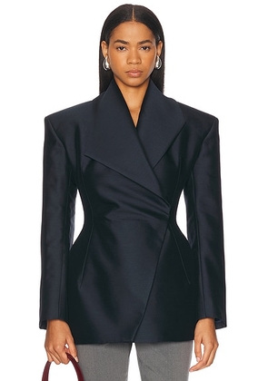 Mimchik Hourglass Blazer in Navy - Sage. Size 6 (also in 4).