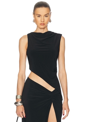 MAY MASHIAH X FWRD Layla Top in Black - Black. Size M (also in L, XL).