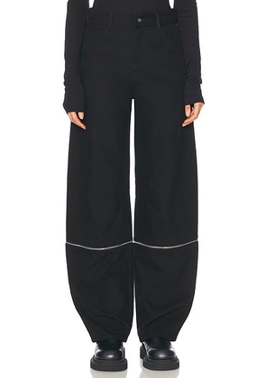 Moncler Genius X Willow Smith Wide Leg Trouser in Black - Black. Size 42 (also in 40).