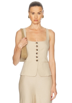 L'Academie by Marianna Leala Top in Tan Beige - Beige. Size XS (also in L, M).