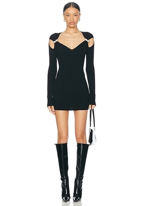 Moschino Jeans Long Sleeve Mini Dress in Black - Black. Size L (also in M).