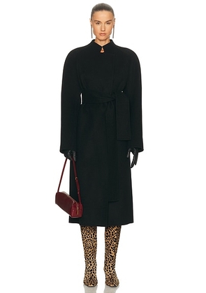 KHAITE Deena Coat in Black - Black. Size S (also in ).