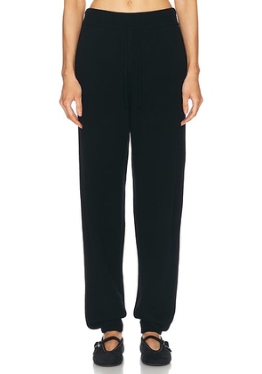 Loulou de Saison Hespero Cashmere Jogger in Black - Black. Size M (also in L, XS).